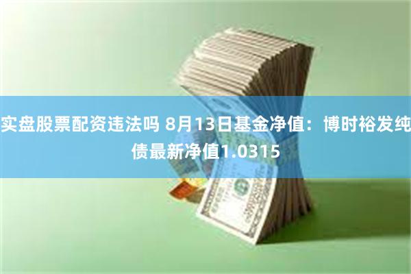 实盘股票配资违法吗 8月13日基金净值：博时裕发纯债最新净值1.0315