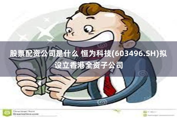 股票配资公司是什么 恒为科技(603496.SH)拟设立香港全资子公司