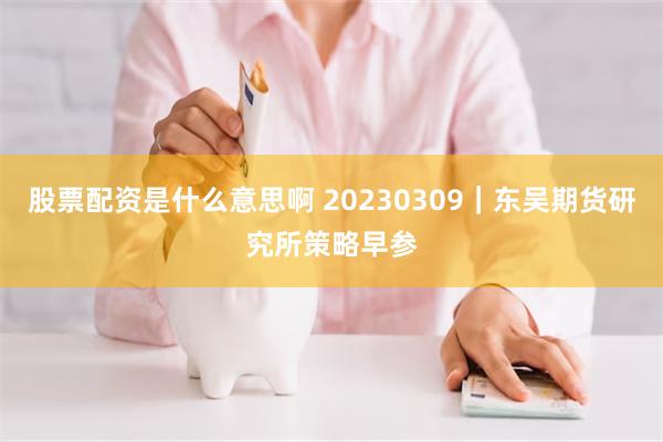 股票配资是什么意思啊 20230309｜东吴期货研究所策略早参